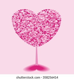 Tree of Love ,The heart-shaped leaves