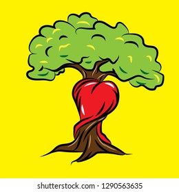 Tree Love is unique design of love