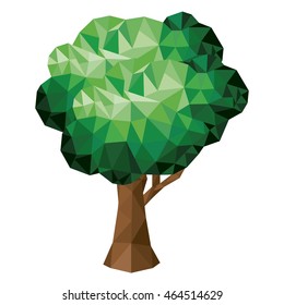 tree low poly isolated icon design, vector illustration  graphic 