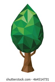 tree low poly isolated icon design, vector illustration  graphic 