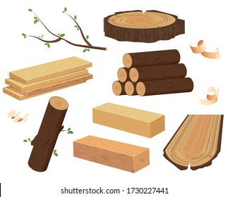 Tree lumber, trunk.  Firewood and crust, oak lumber and woodpile. Nature theme.