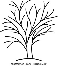 A tree made of lines. Tree symbol. Logo.