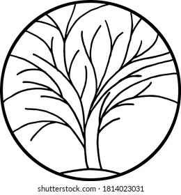 A tree made of lines. Tree symbol. Logo.