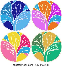 A tree made of lines. Tree symbol. Logo.