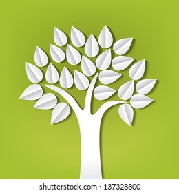 tree made of paper cut out