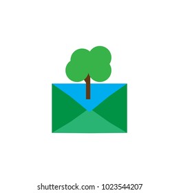 Tree Mail Logo Icon Design