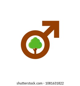 Tree Man Logo Icon Design