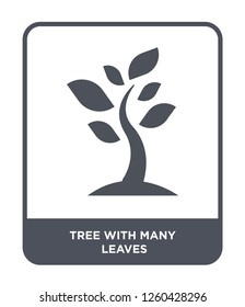 tree with many leaves icon vector on white background., tree with many leaves simple element illustration