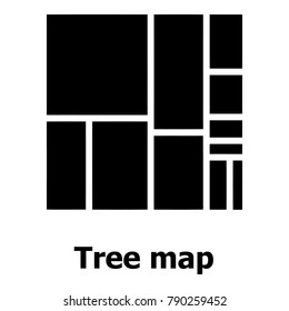 Tree map icon. Simple illustration of tree map vector icon for web.