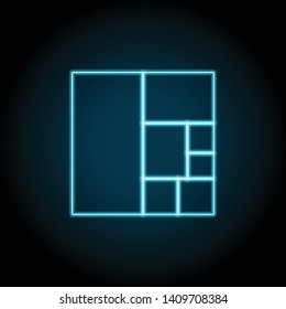tree map neon icon. Simple thin line, outline vector of charts and diagrams icons for UI and UX, website or mobile application
