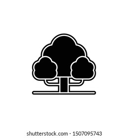 Tree, maple icon. Simple glyph, flat vector of tree icons for ui and ux, website or mobile application