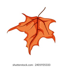 caricatura de hojas de arce. color follaje, naranja de temporada, símbolo de hoja de arce verde marrón. ilustración vectorial de símbolo aislado