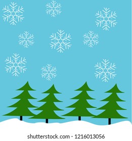 tree merry christmas vector illustration