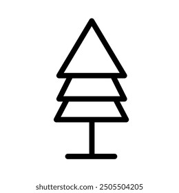 Tree with minimal icon and vector line art