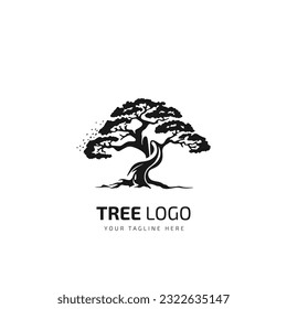 Tree minimal logo symbol design