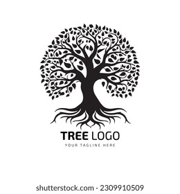 Tree minimal logo symbol template