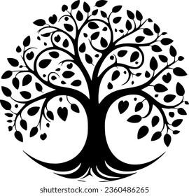 Tree | Minimalist and Simple Silhouette - Vector illustration