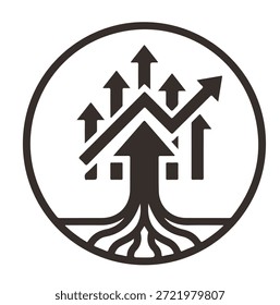 Árbol, silueta minimalista y simple - Ilustración vectorial de varias siluetas de árboles detallados, árbol con raíces, naturaleza, hoja, rama, silueta, ícono, Vector Árbol realista Ilustración