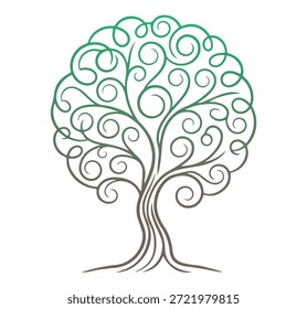 Tree, Minimalist and Simple Silhouette - Vector illustration various detailed tree silhouette, Tree With Roots  forest, nature, leaf, branch, silhouette, icon, vector Realistic Tree Illustration