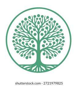 Árbol, silueta minimalista y simple - Ilustración vectorial de varias siluetas de árboles detallados, árbol con raíces, naturaleza, hoja, rama, silueta, ícono, Vector Árbol realista Ilustración