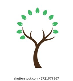 Árbol, silueta minimalista y simple - Ilustración vectorial de varias siluetas de árboles detallados, árbol con raíces, naturaleza, hoja, rama, silueta, ícono, Vector Árbol realista Ilustración