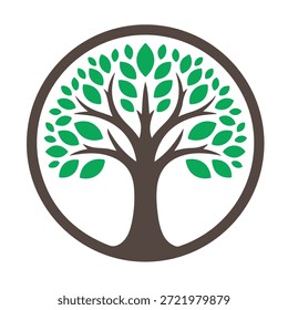 Árbol, silueta minimalista y simple - Ilustración vectorial de varias siluetas de árboles detallados, árbol con raíces, naturaleza, hoja, rama, silueta, ícono, Vector Árbol realista Ilustración