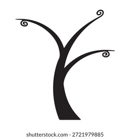 Árbol, silueta minimalista y simple - Ilustración vectorial de varias siluetas de árboles detallados, árbol con raíces, naturaleza, hoja, rama, silueta, ícono, Vector Árbol realista Ilustración
