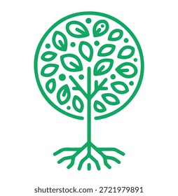 Tree, Minimalist and Simple Silhouette - Vector illustration various detailed tree silhouette, Tree With Roots  forest, nature, leaf, branch, silhouette, icon, vector Realistic Tree Illustration