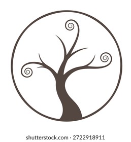 Árvore, minimalista e silhueta simples - ilustração vetorial vários silhueta de árvore detalhada, árvore com raízes floresta, natureza, folha, ramo, silhueta, ícone, vetor Ilustração de árvore realista
