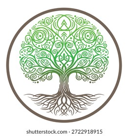 Árbol, silueta minimalista y simple - Ilustración vectorial de varias siluetas de árboles detallados, árbol con raíces, naturaleza, hoja, rama, silueta, ícono, Vector Árbol realista Ilustración
