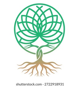 Árbol, silueta minimalista y simple - Ilustración vectorial de varias siluetas de árboles detallados, árbol con raíces, naturaleza, hoja, rama, silueta, ícono, Vector Árbol realista Ilustración
