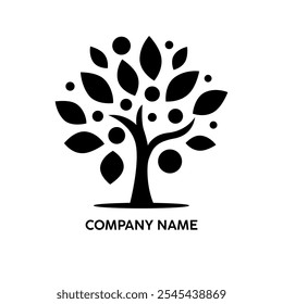 Design vetorial minimalista de árvore melhor uso para logotipo e ícone.