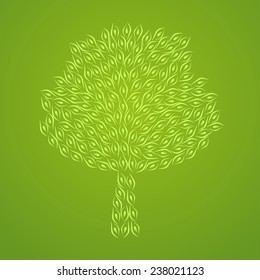 tree monochrome pattern - to protect the environment. vector format.