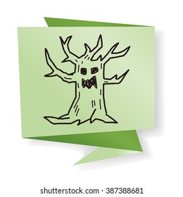 tree monster doodle