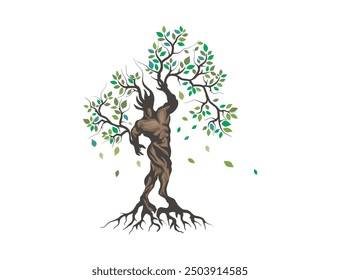 Árbol de las Ilustraciones vectoriales del monstruo aisladas