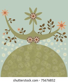 Tree Motif, raster also available