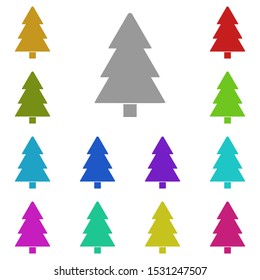 tree, tree multi color icon. Simple glyph, flat vector of universal icons for UI and UX, website or mobile application