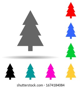 tree multi color style icon. Simple thin line, outline vector of web icons for ui and ux, website or mobile application