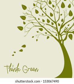 tree natural design over beige background vector illustration 
