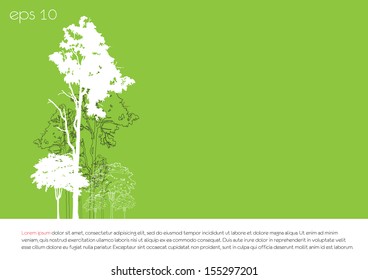 tree natural design over beige background vector illustration