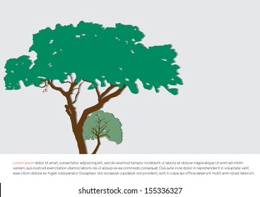 tree natural design over beige background vector illustration