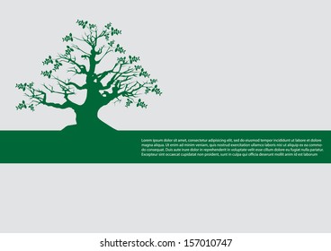 tree natural design over beige background vector illustration