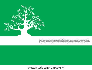 tree natural design over green background vector illustration