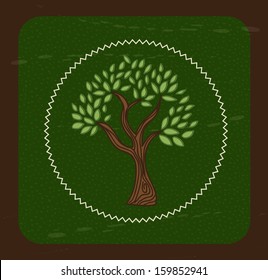 tree natural design over green background vector illustration 