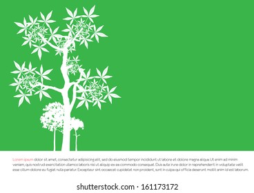 tree natural design over green background vector illustration