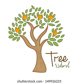 tree natural design over white background vector illustration 