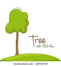 tree natural design over white background vector illustration 