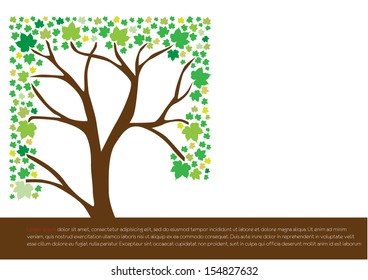 tree natural design over white background vector illustration