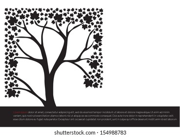 tree natural design over white background vector illustration