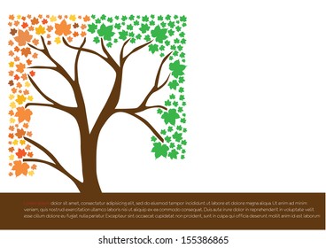 tree natural design over white background vector illustration